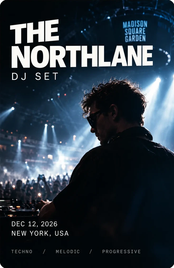The Northlane DJ set poster
